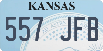 KS license plate 557JFB