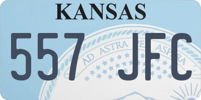 KS license plate 557JFC