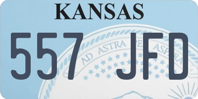 KS license plate 557JFD