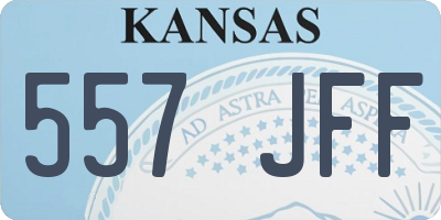 KS license plate 557JFF