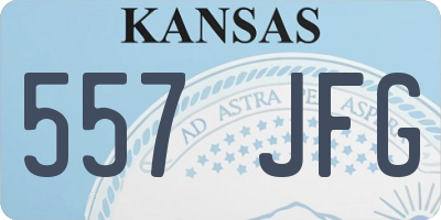 KS license plate 557JFG