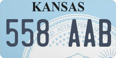 KS license plate 558AAB