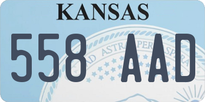 KS license plate 558AAD