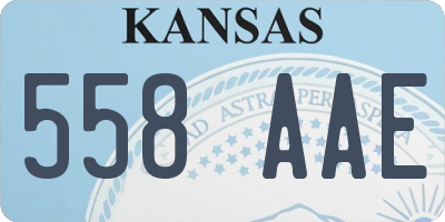 KS license plate 558AAE