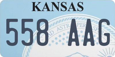 KS license plate 558AAG