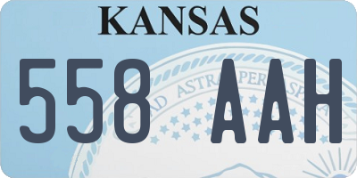 KS license plate 558AAH