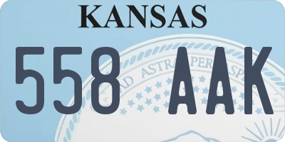 KS license plate 558AAK