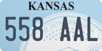 KS license plate 558AAL