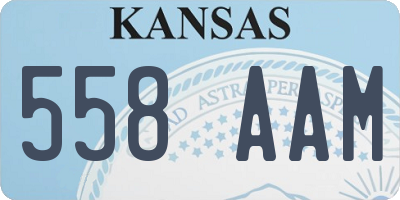 KS license plate 558AAM