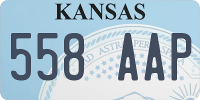KS license plate 558AAP