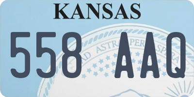 KS license plate 558AAQ