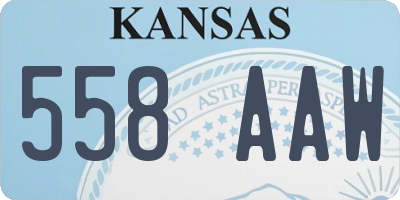 KS license plate 558AAW