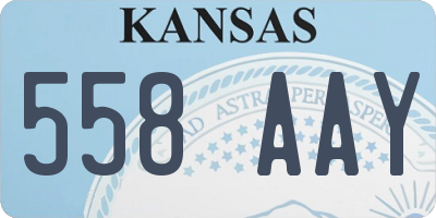 KS license plate 558AAY