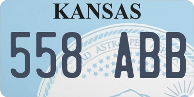KS license plate 558ABB