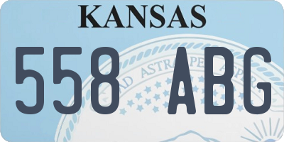 KS license plate 558ABG