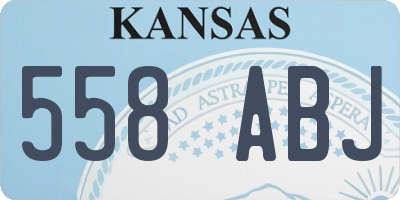 KS license plate 558ABJ