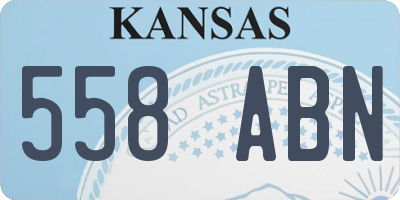 KS license plate 558ABN
