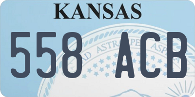 KS license plate 558ACB