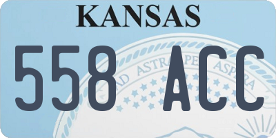 KS license plate 558ACC