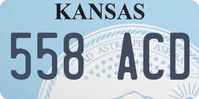 KS license plate 558ACD