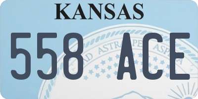 KS license plate 558ACE