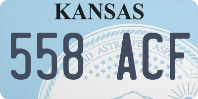 KS license plate 558ACF