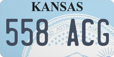 KS license plate 558ACG
