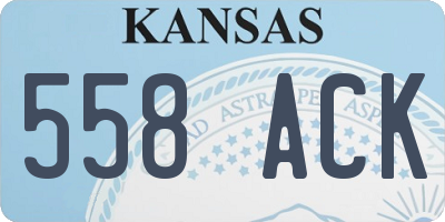 KS license plate 558ACK