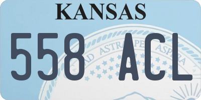 KS license plate 558ACL