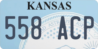 KS license plate 558ACP