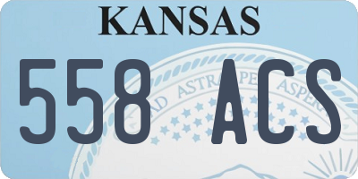 KS license plate 558ACS