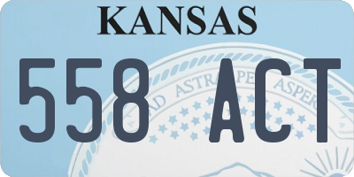 KS license plate 558ACT
