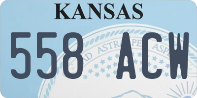 KS license plate 558ACW