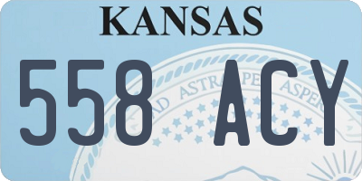 KS license plate 558ACY