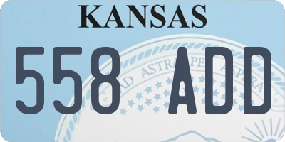KS license plate 558ADD