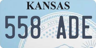 KS license plate 558ADE