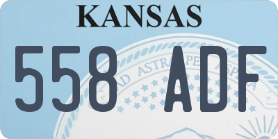 KS license plate 558ADF