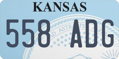 KS license plate 558ADG