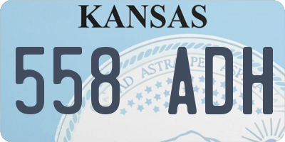 KS license plate 558ADH