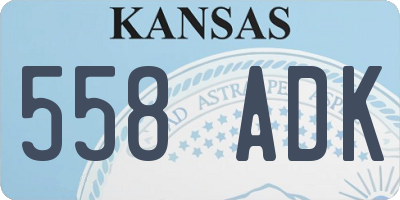 KS license plate 558ADK