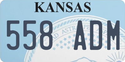 KS license plate 558ADM