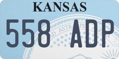 KS license plate 558ADP