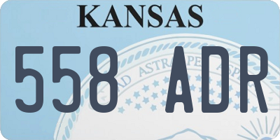 KS license plate 558ADR