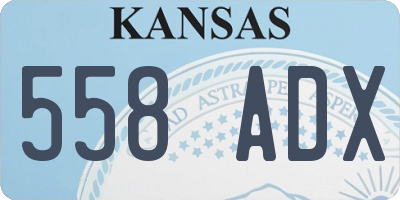 KS license plate 558ADX