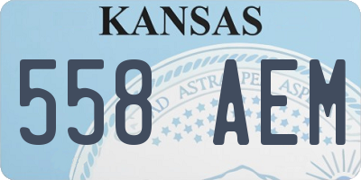 KS license plate 558AEM