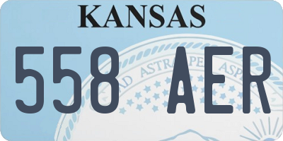 KS license plate 558AER