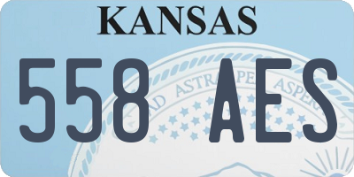 KS license plate 558AES