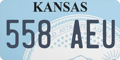KS license plate 558AEU
