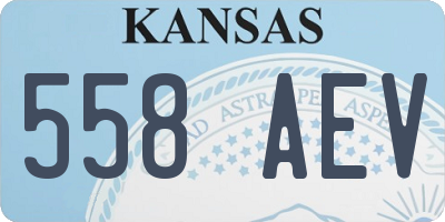 KS license plate 558AEV