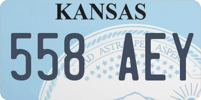 KS license plate 558AEY